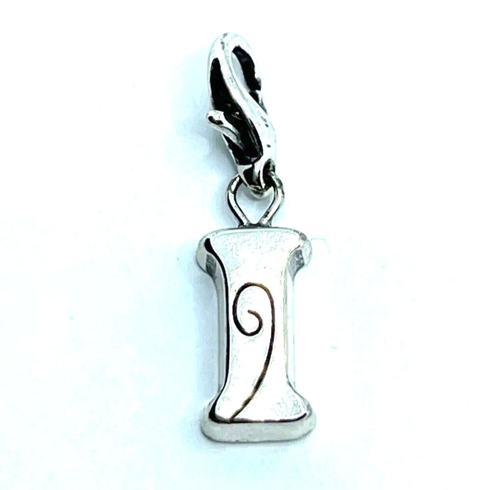 Brighton Letter "I" Uppercase Alphabet Silver Snap Authentic Charm